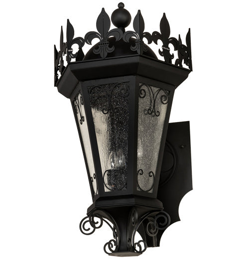 Chaumont 3-Light 36.50" Anodized Effect Black Wall Sconce detail view 2