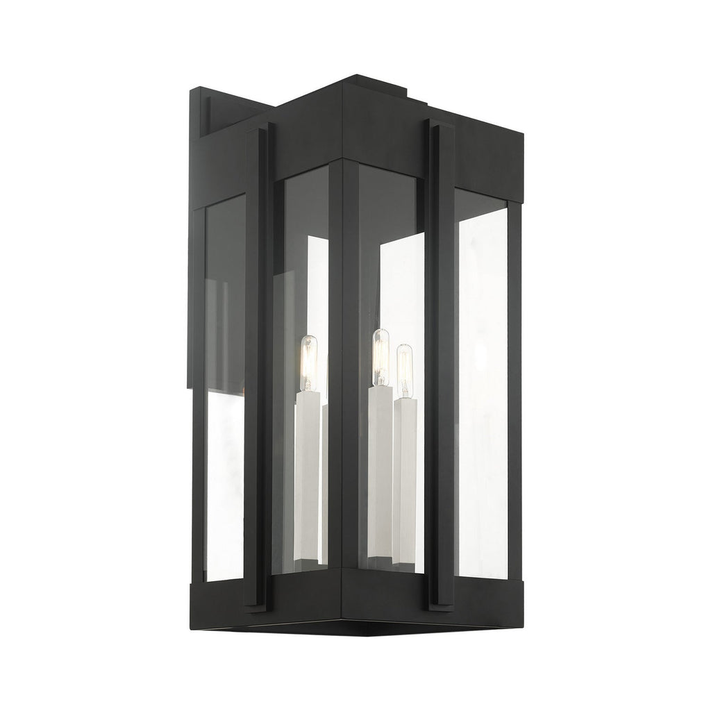 Lexington 4-Light 28.50" Black Outdoor Wall Sconce detail view 4