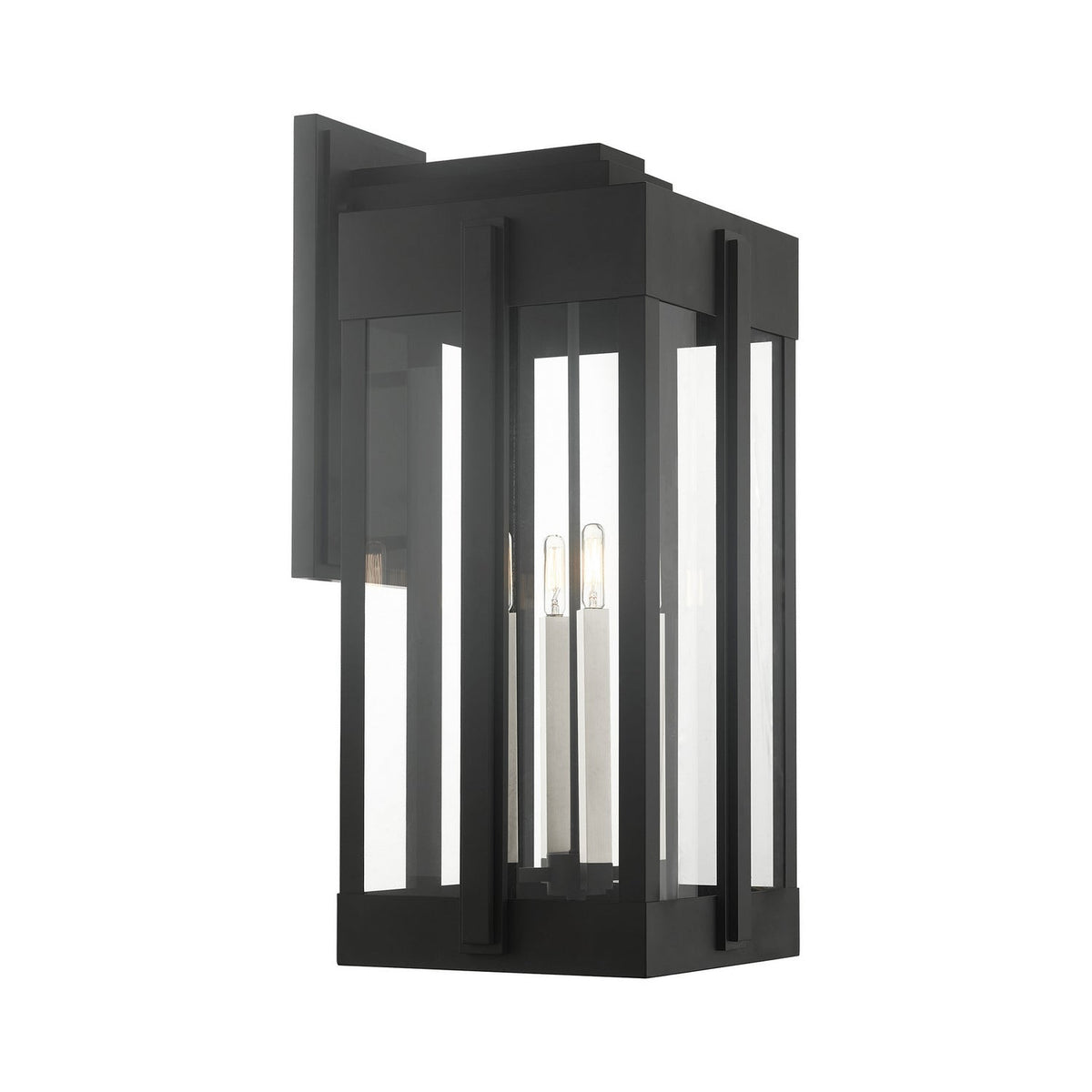 Lexington 4-Light 28.50" Black Outdoor Wall Sconce detail view 5