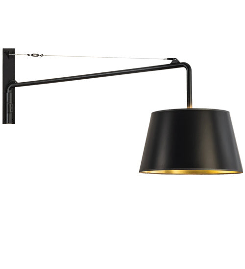Cilindro 1-Light 31.00" Matte Black Wall Sconce detail view 5