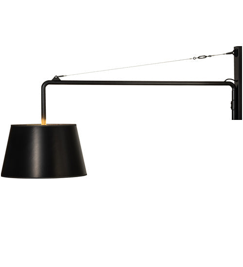 Cilindro 1-Light 31.00" Matte Black Wall Sconce detail view 6