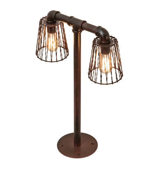 Pipedream 27 Inch 2-Light 27.50" Rustic Nail Table Lamp detail view 3