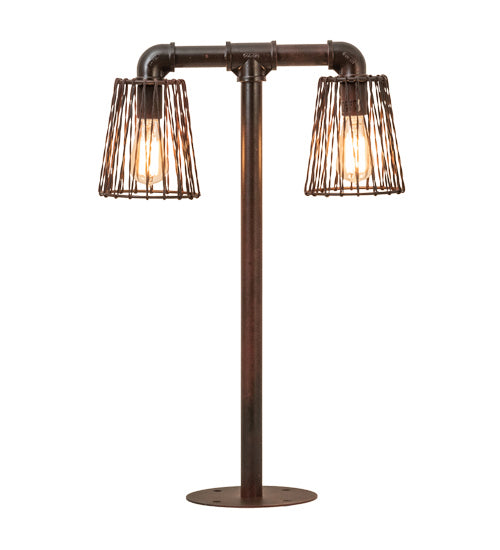 Pipedream 27 Inch 2-Light 27.50" Rustic Nail Table Lamp detail view 4