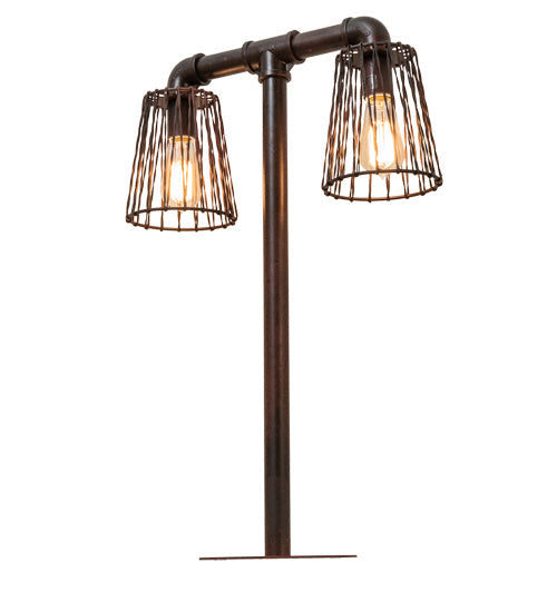 Pipedream 27 Inch 2-Light 27.50" Rustic Nail Table Lamp detail view 5