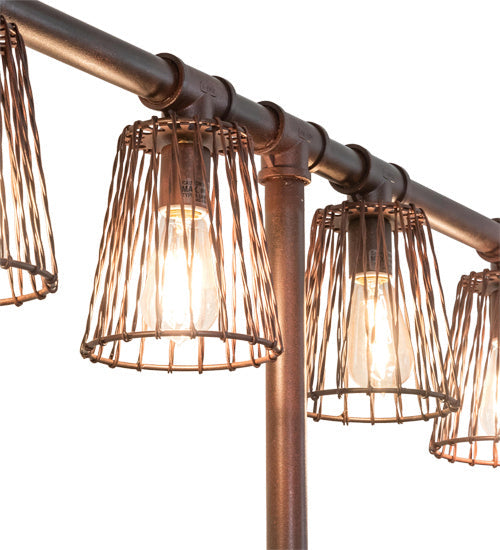 Pipedream 48 Inch 6-Light 48.00" Rustic Nail Table Lamp detail view 6