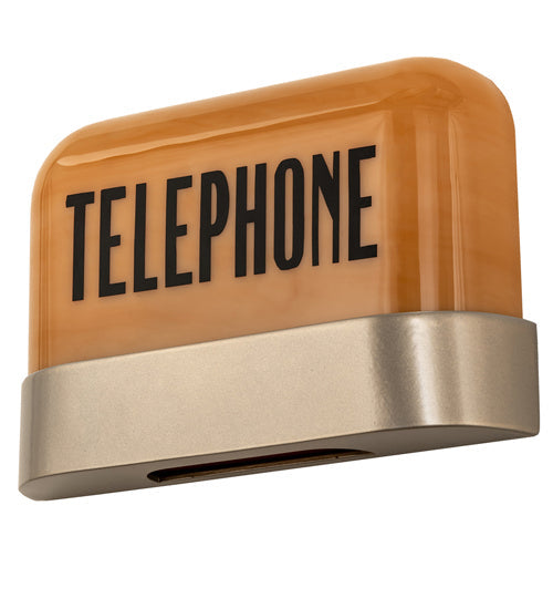 Telephone 1-Light 7.00" Satin Titanium Gold LED Wall Sconce detail view 2