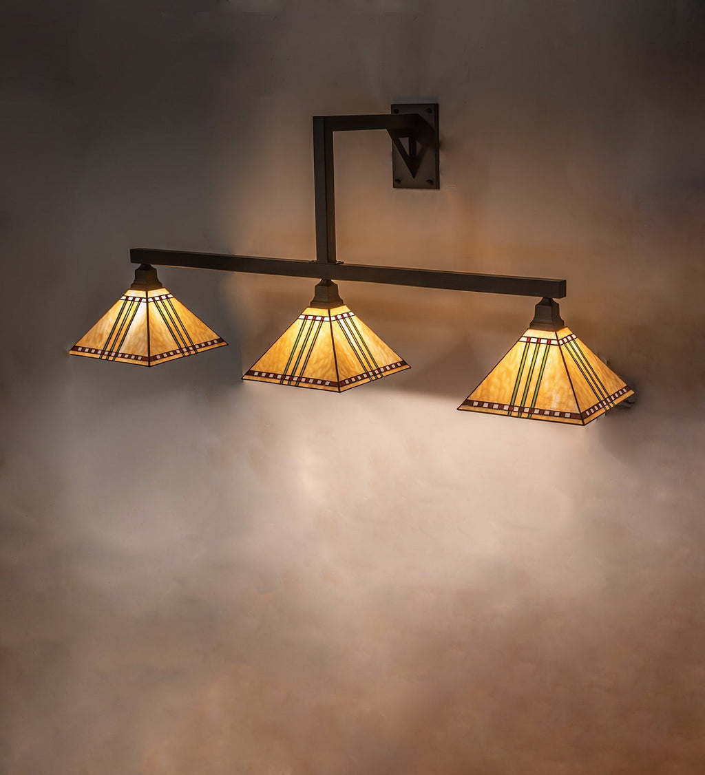 3-Light 3-Light 26.00" Oil Rubbed Bronze Wall Sconce detail view 5