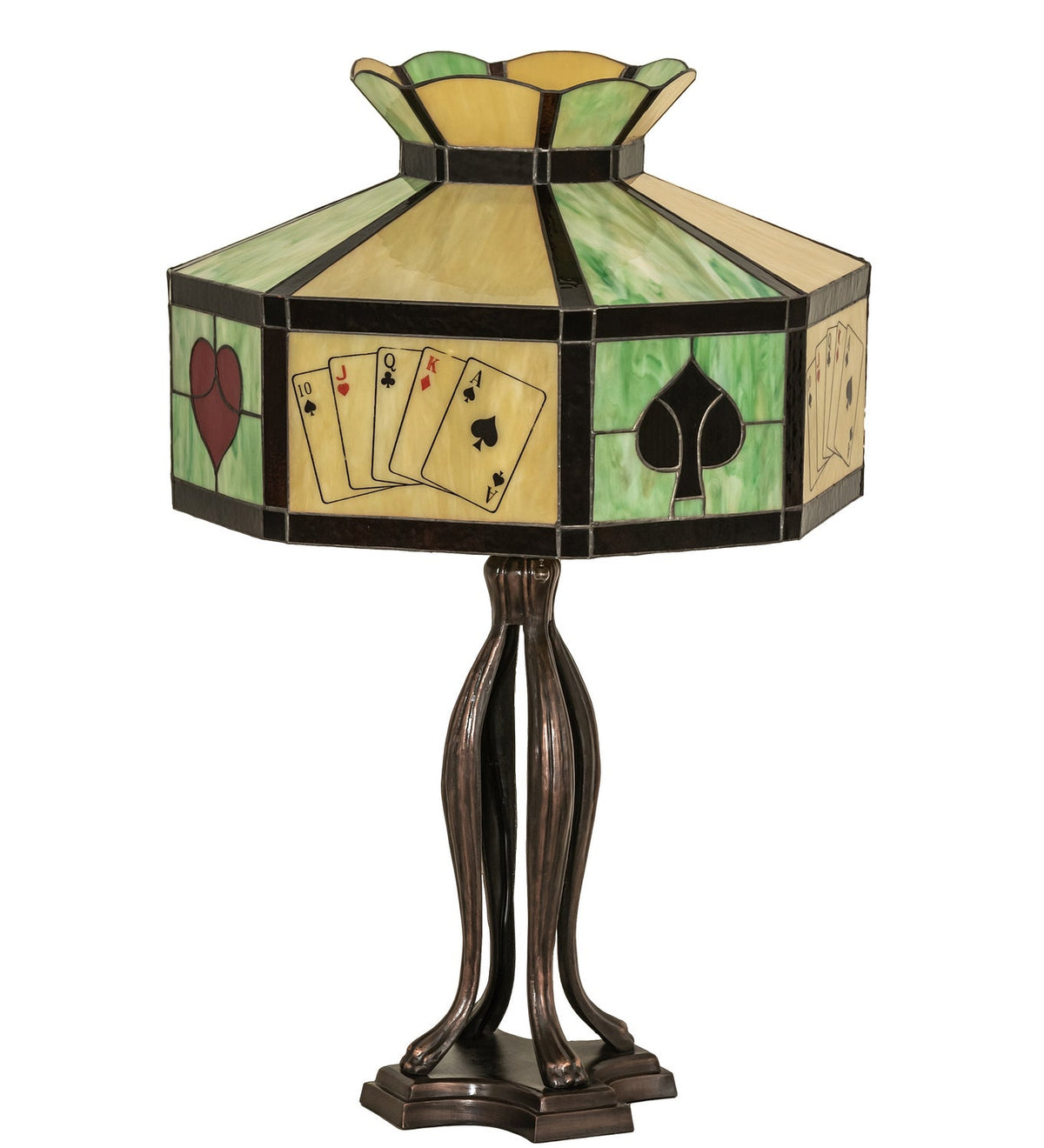 Texas Holdem 32 Inch 3-Light 32.50" Mahogany Bronze Table Lamp detail view 2