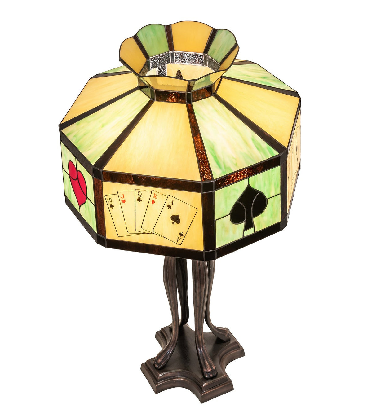 Texas Holdem 32 Inch 3-Light 32.50" Mahogany Bronze Table Lamp detail view 3
