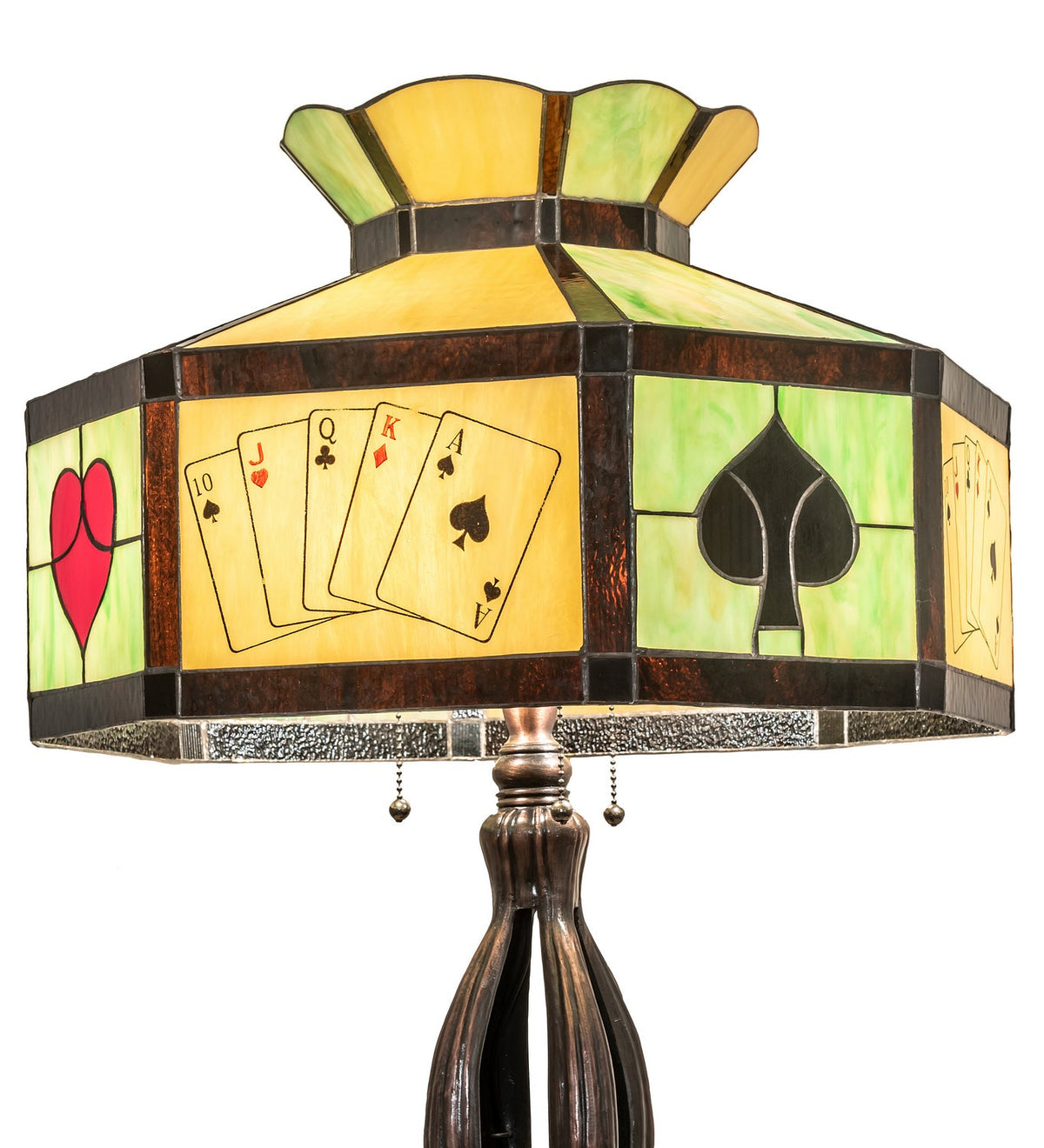 Texas Holdem 32 Inch 3-Light 32.50" Mahogany Bronze Table Lamp detail view 5