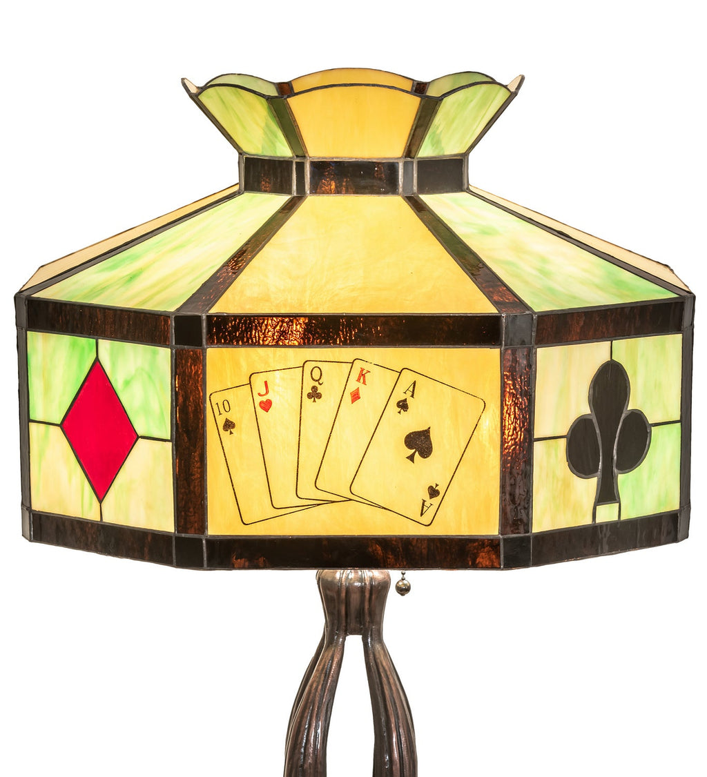 Texas Holdem 32 Inch 3-Light 32.50" Mahogany Bronze Table Lamp detail view 6