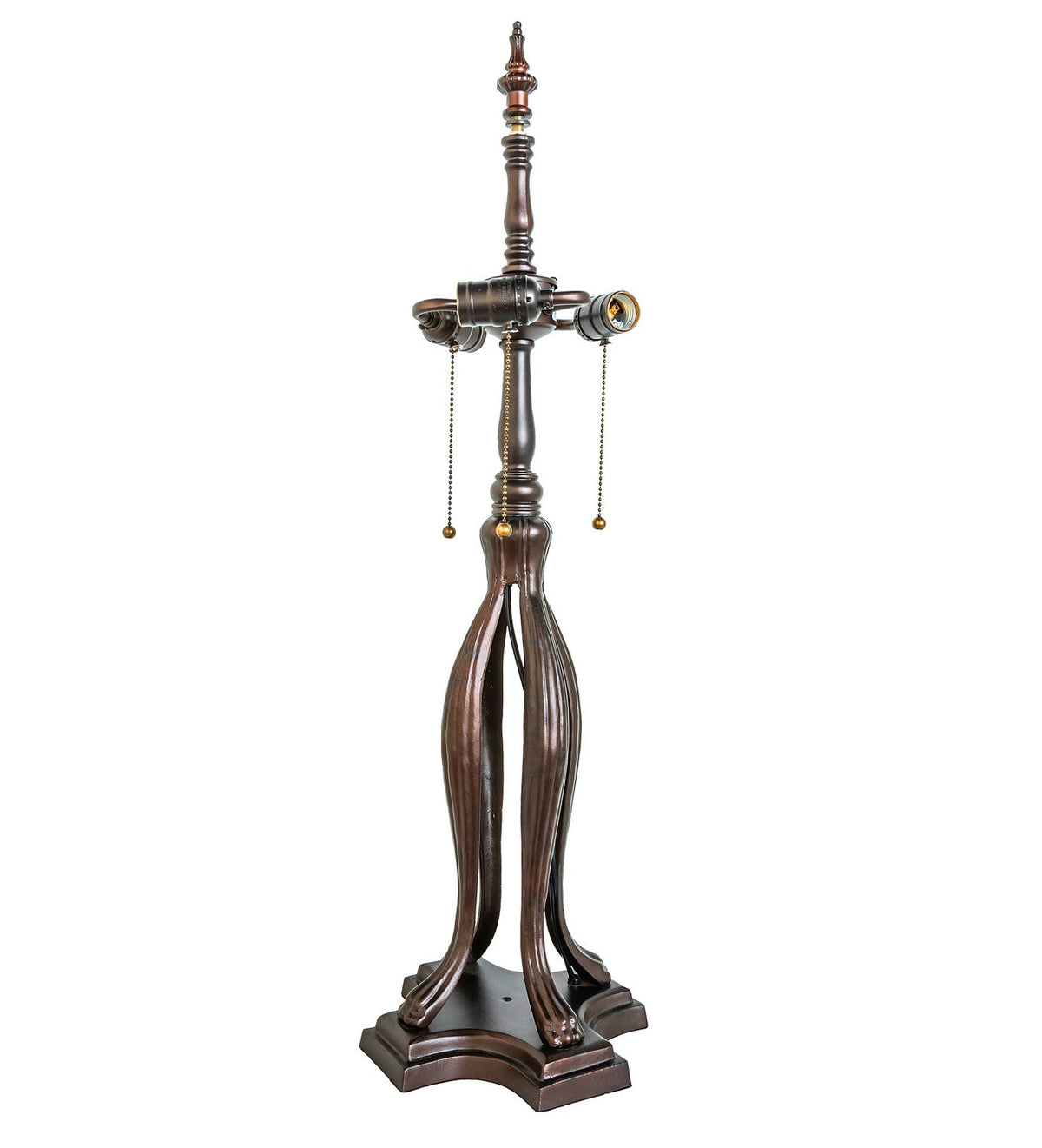 Romance Rose 33 Inch 3-Light 33.00" Mahogany Bronze Table Lamp detail view 4