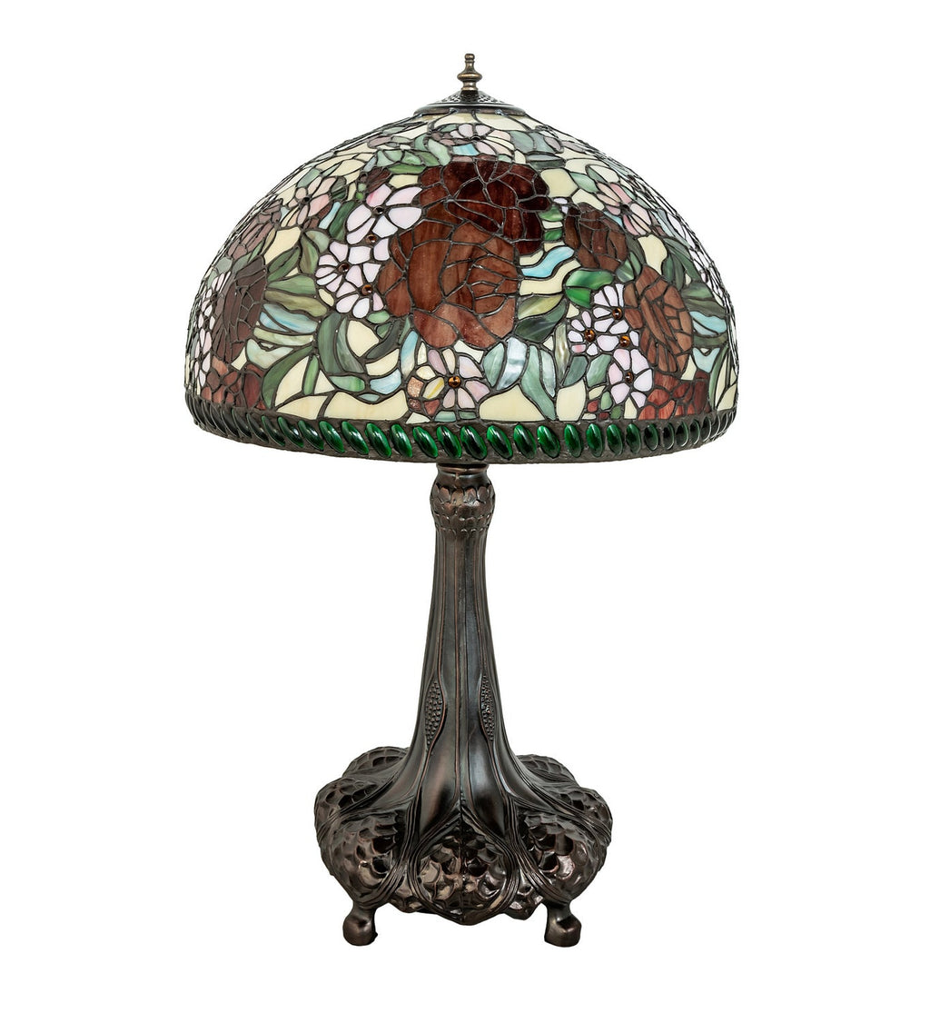 Romance Rose 31 Inch 3-Light 31.00" Mahogany Bronze Table Lamp detail view 2