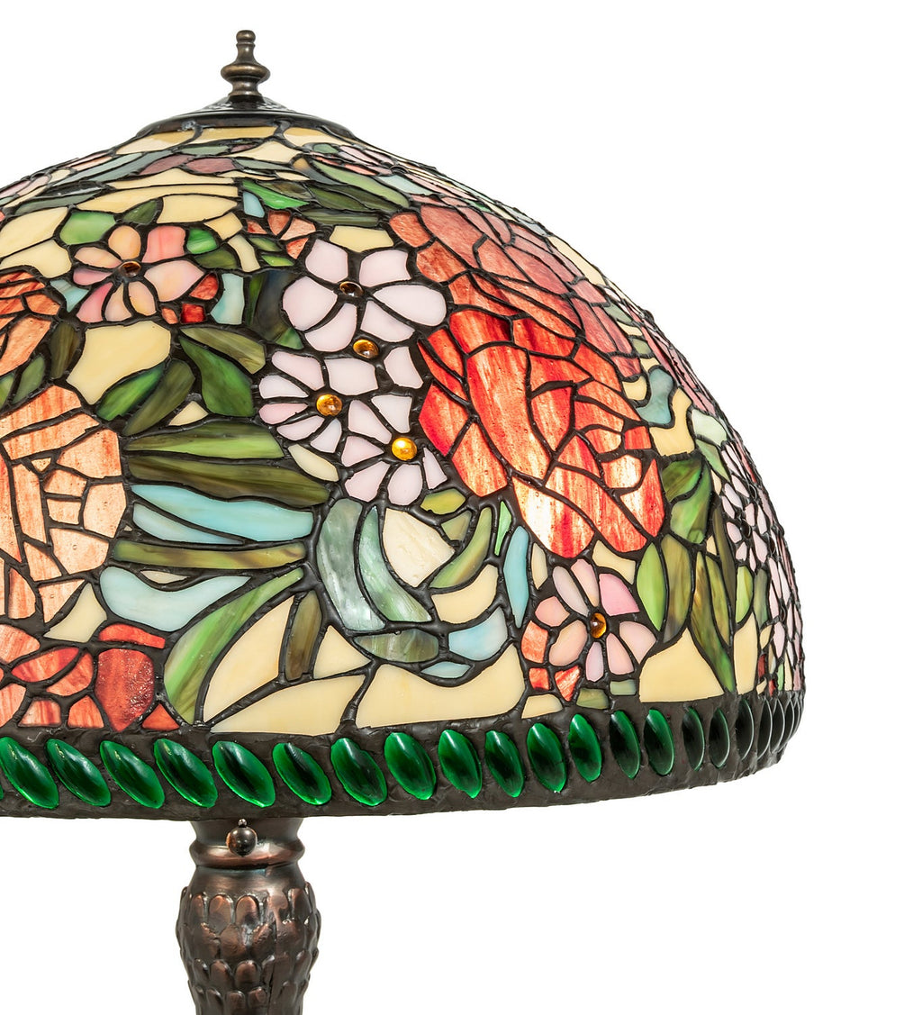 Romance Rose 31 Inch 3-Light 31.00" Mahogany Bronze Table Lamp detail view 3