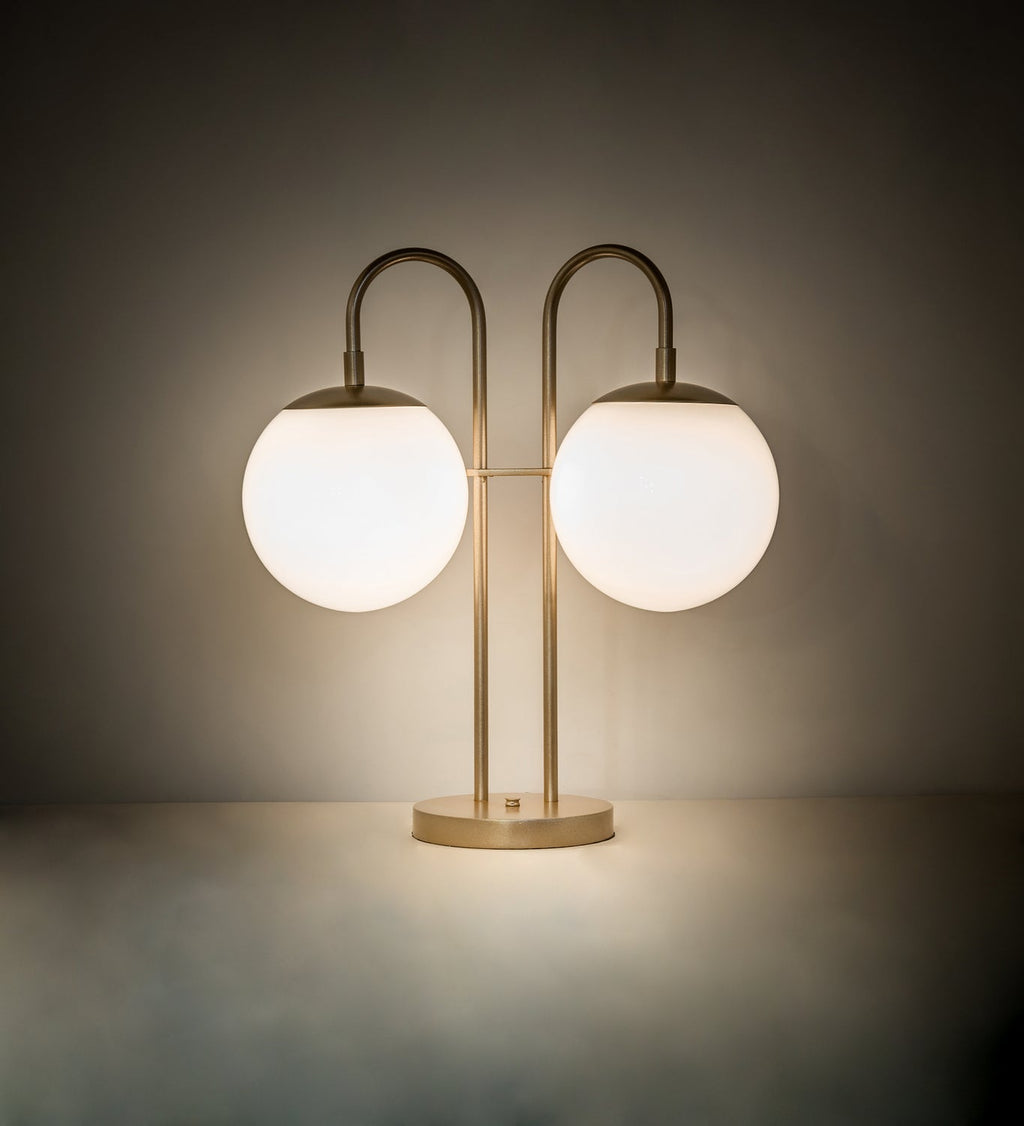 Bola 21 Inch 2-Light 21.00" Champagne Metallic Table Lamp detail view 6