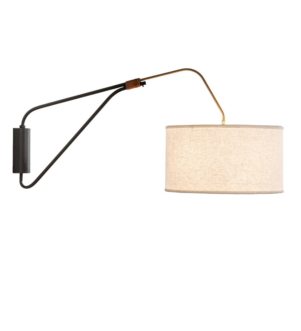 Cilindro 2-Light 24.50" Solar Black & Gold Matte LED Wall Sconce detail view 5