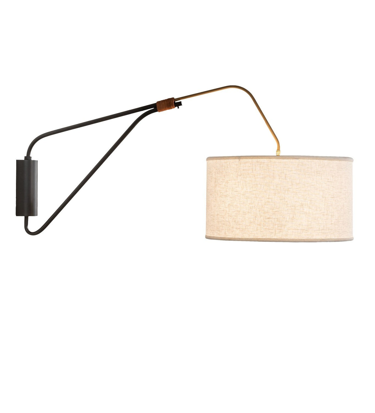 Cilindro 2-Light 24.50" Solar Black & Gold Matte LED Wall Sconce detail view 5
