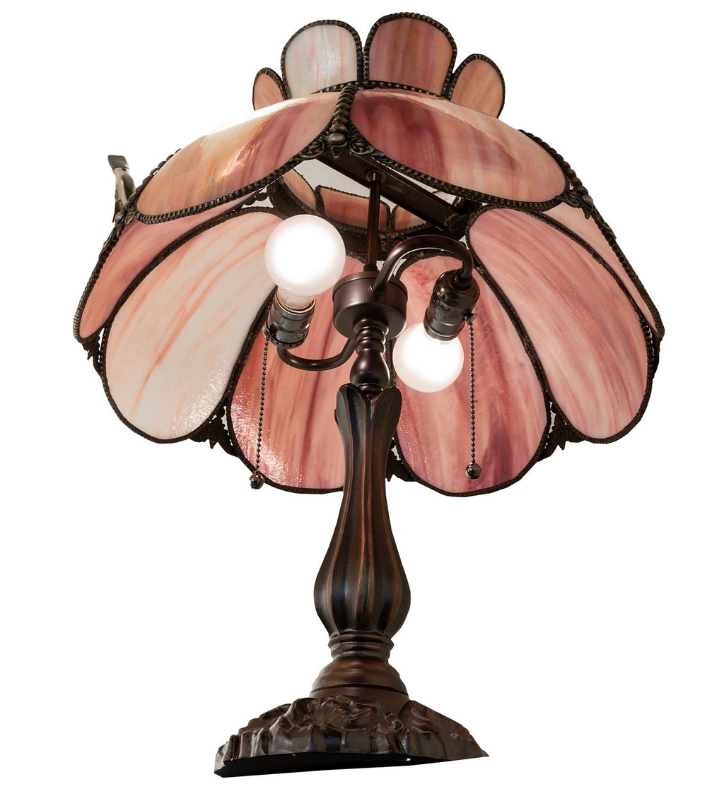 2-Light 22.00" Mahogany Bronze Table Lamp detail view 3