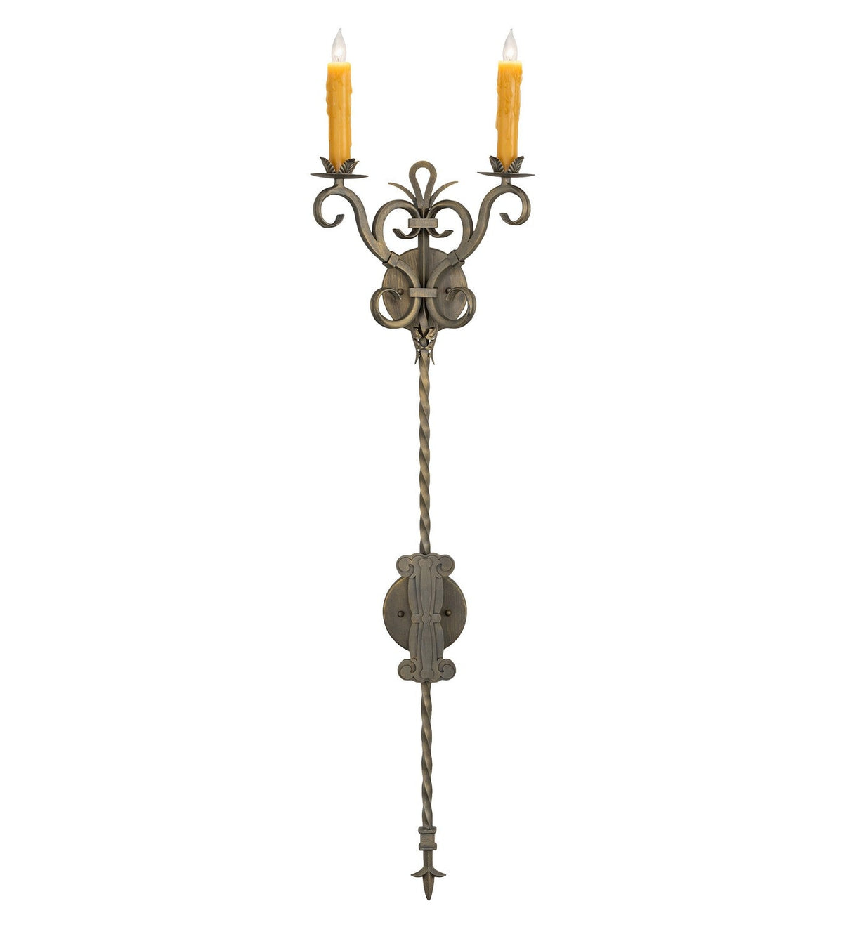 2-Light 2-Light 48.00" Antique Brass Wall Sconce detail view 2