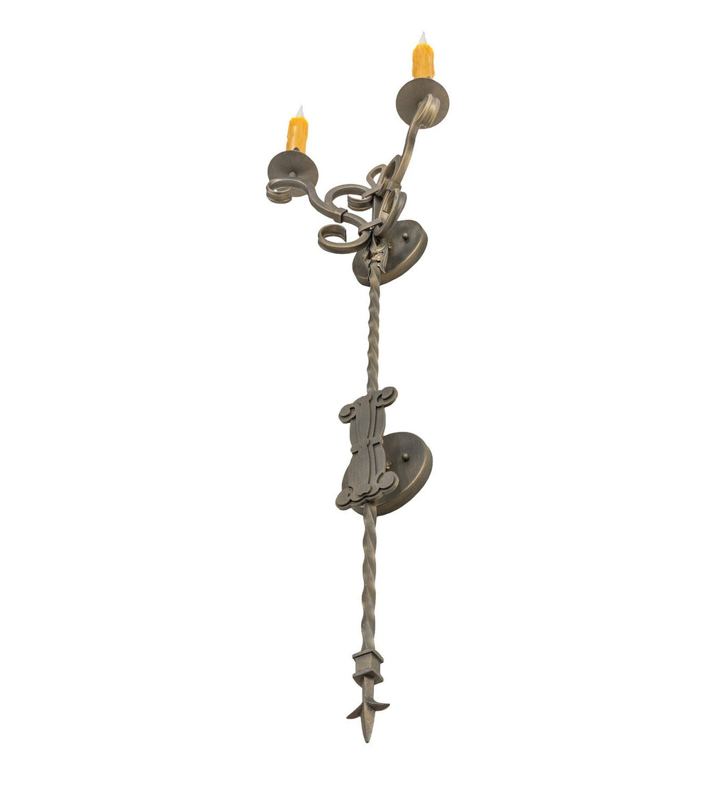 2-Light 2-Light 48.00" Antique Brass Wall Sconce detail view 3