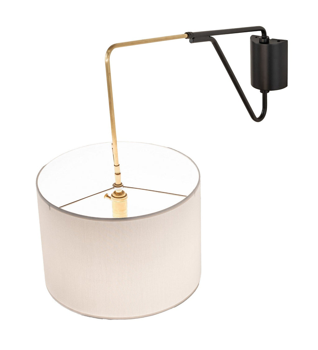 1-Light 22.00" Solar Black/Brushed Brass Wall Sconce detail view 2