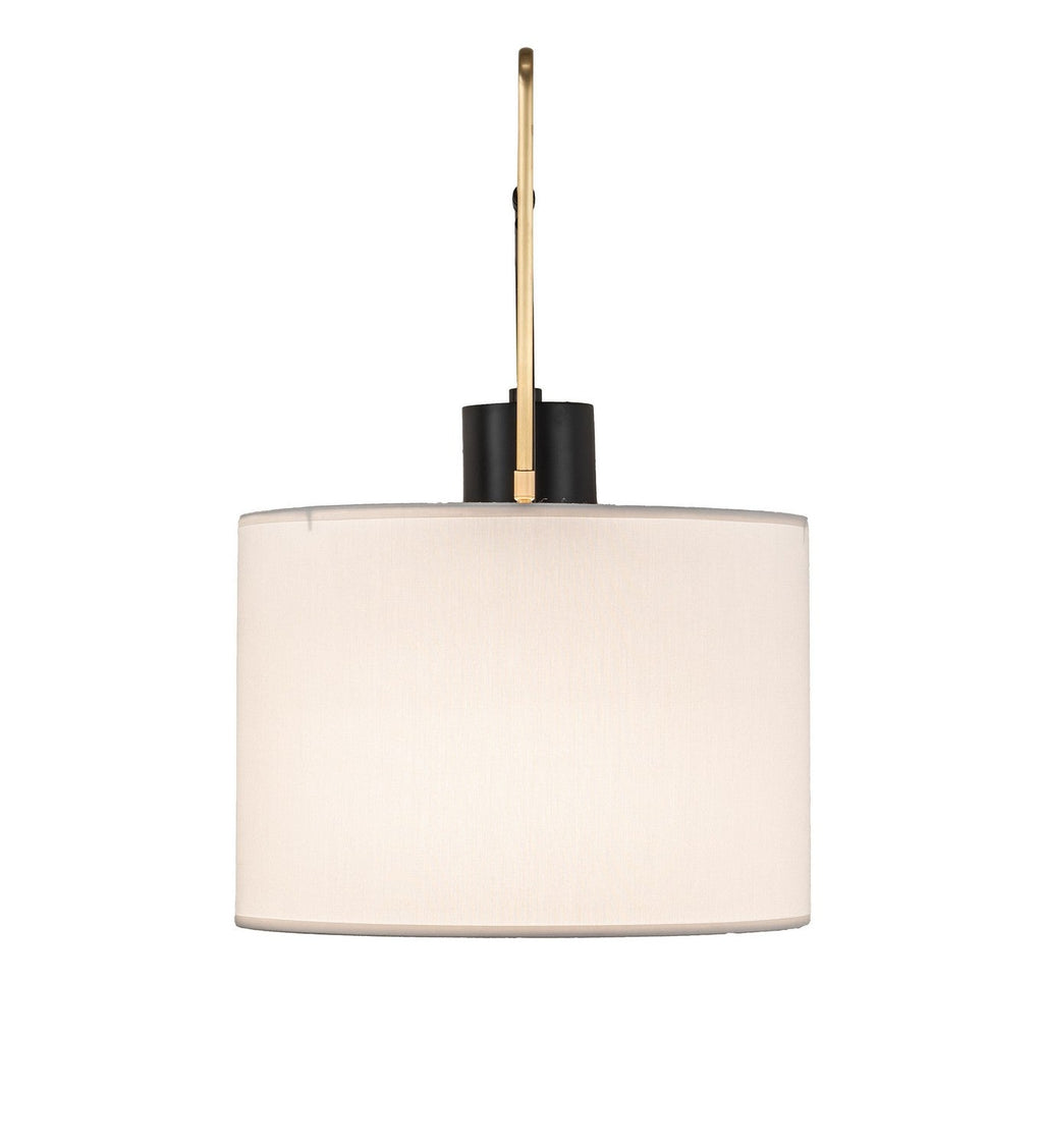 1-Light 22.00" Solar Black/Brushed Brass Wall Sconce detail view 3
