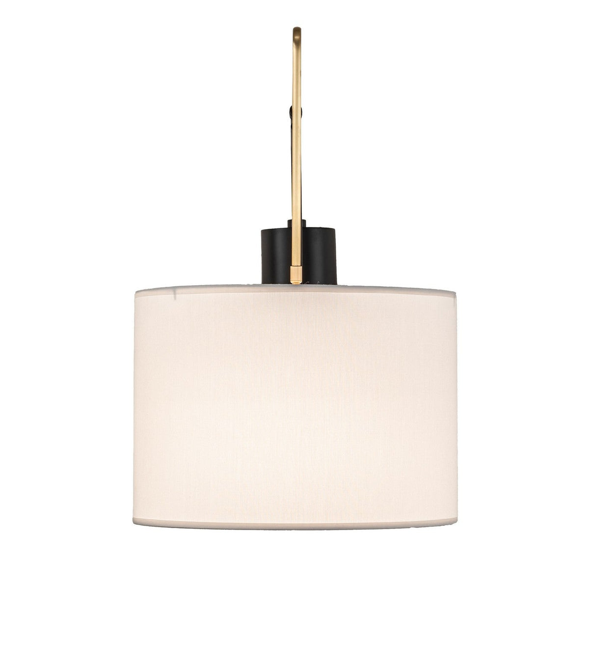 1-Light 22.00" Solar Black/Brushed Brass Wall Sconce detail view 3