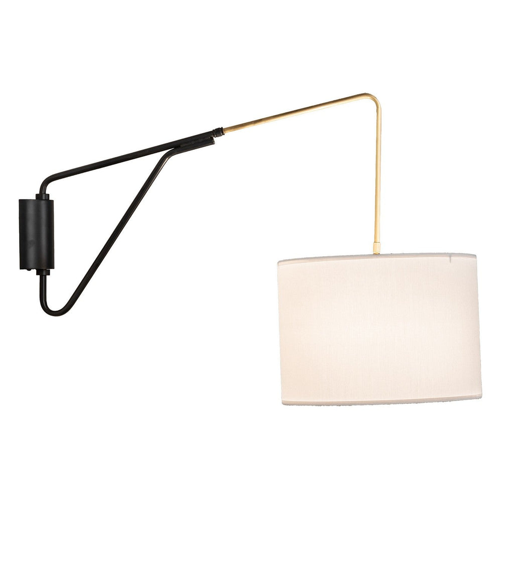 1-Light 22.00" Solar Black/Brushed Brass Wall Sconce detail view 6