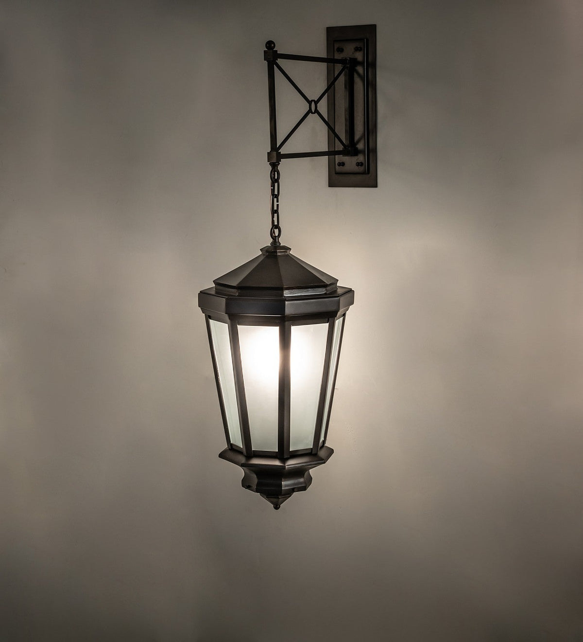 1-Light 50.00" Black On Brass Wall Sconce detail view 5