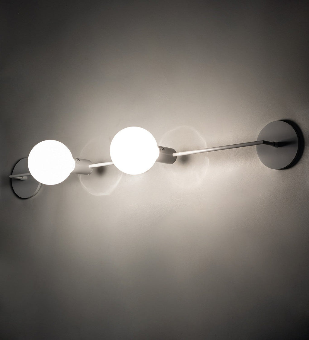 2-Light 2-Light 5.00" Gloss White LED Wall Sconce detail view 5