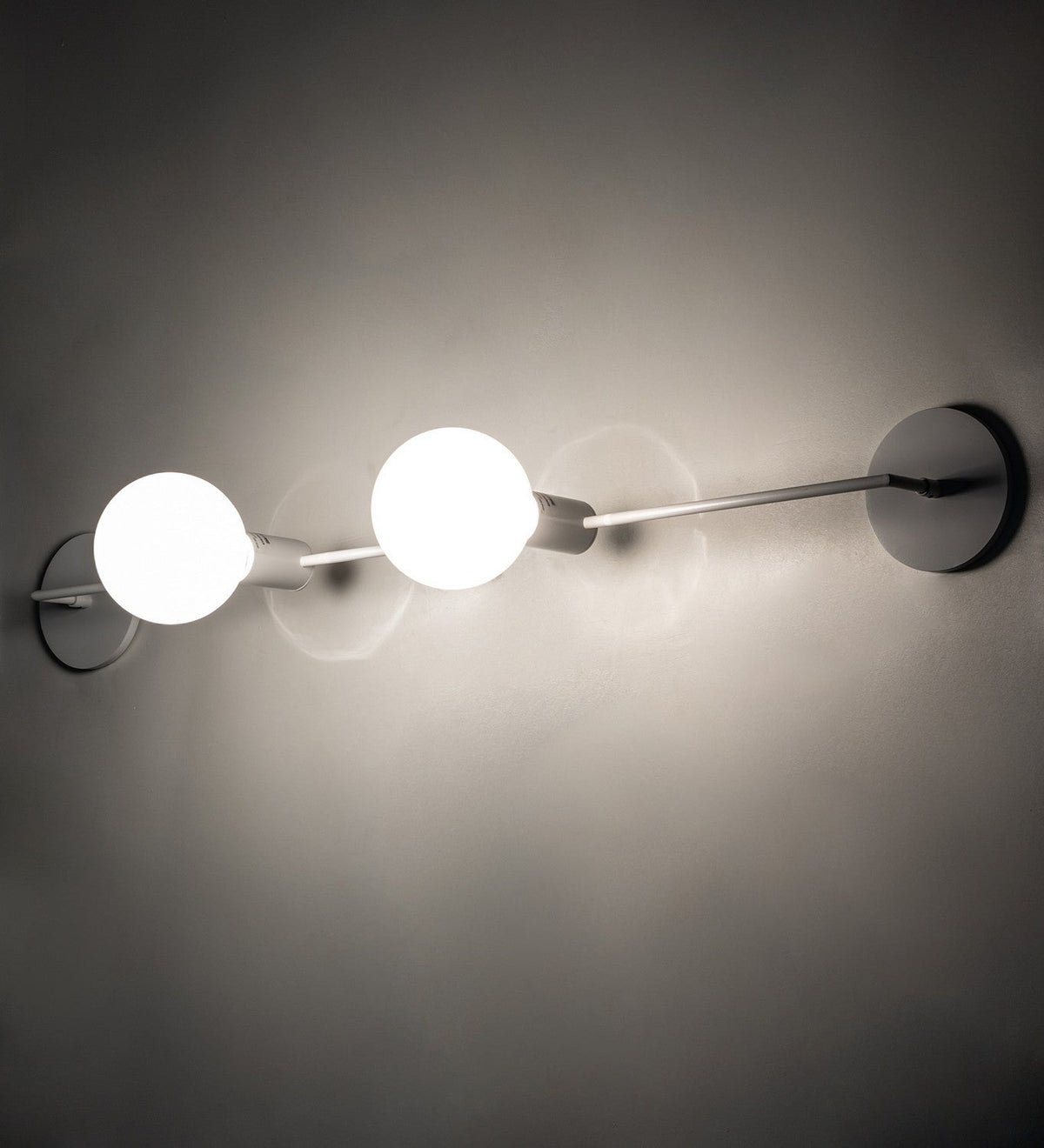 2-Light 2-Light 5.00" Gloss White LED Wall Sconce detail view 5