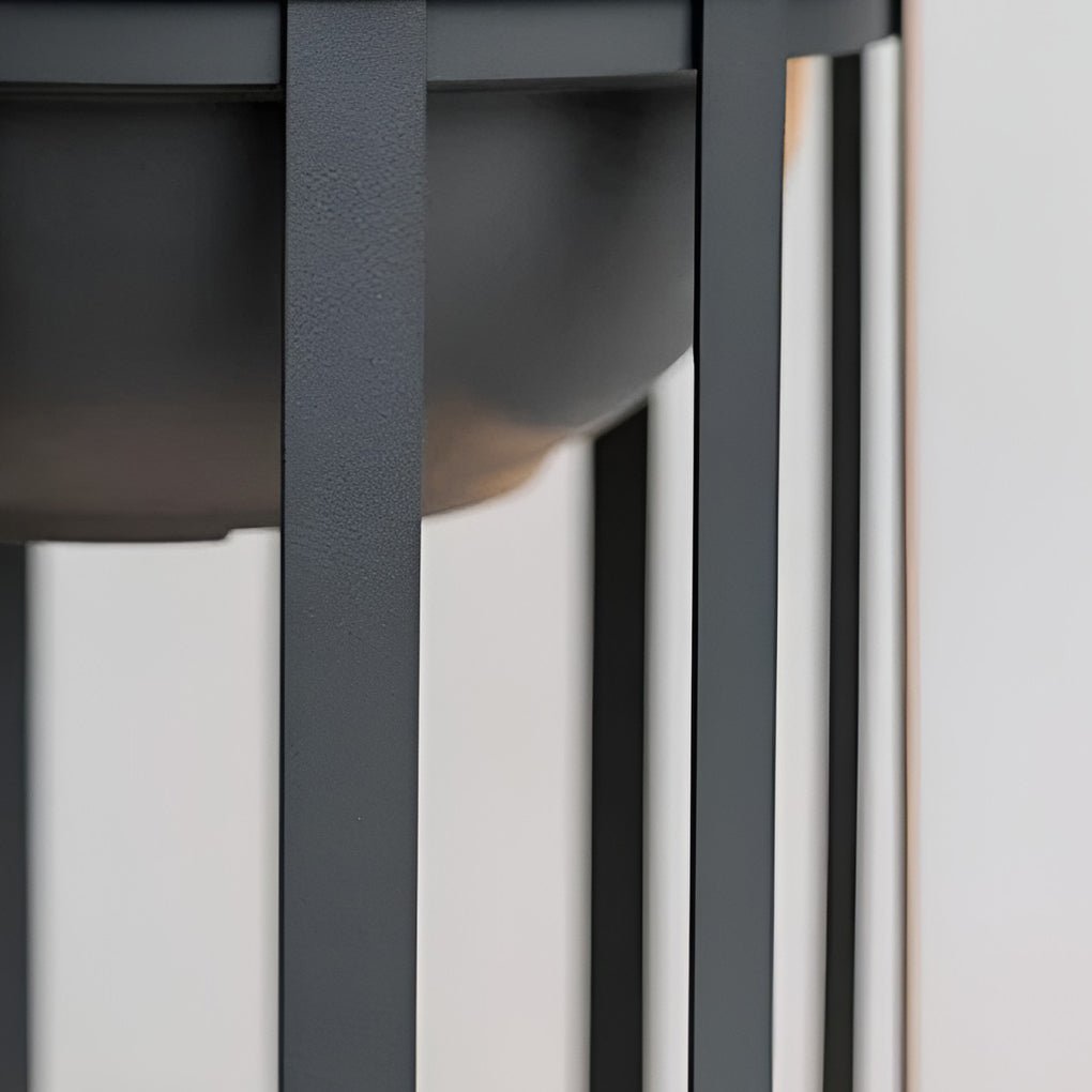 Industrial Solar Exterior LED Floor Lantern Lamp with Tray, Outdoor Wall Light, detail 15