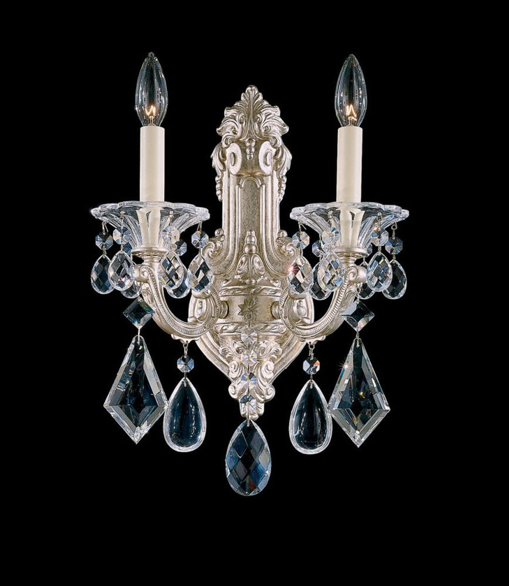 Renaissance Wall Light, 1-Light, French Gold, Clear Crystal, 15.5"H, Hardwired Wall Sconce, detail 2