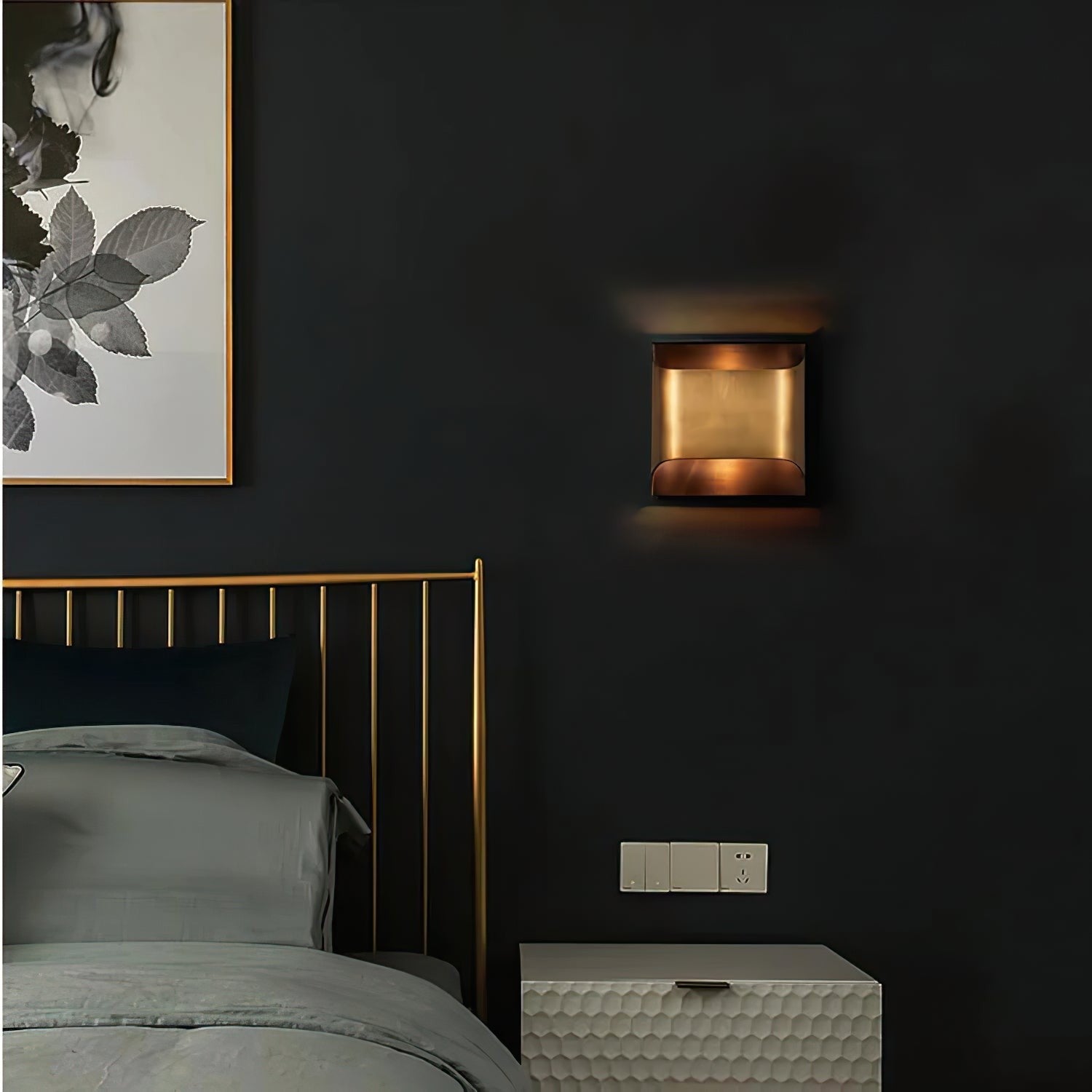 Leclerc Polished Brass Wall Light, Hardwired Wall Sconce, detail 16