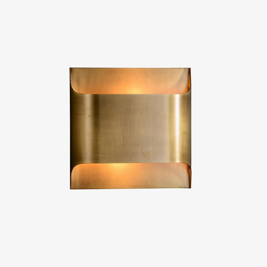 Leclerc Polished Brass Wall Light, Hardwired Wall Sconce, Solid brass, ∅ 9.8″ x H 9.8″