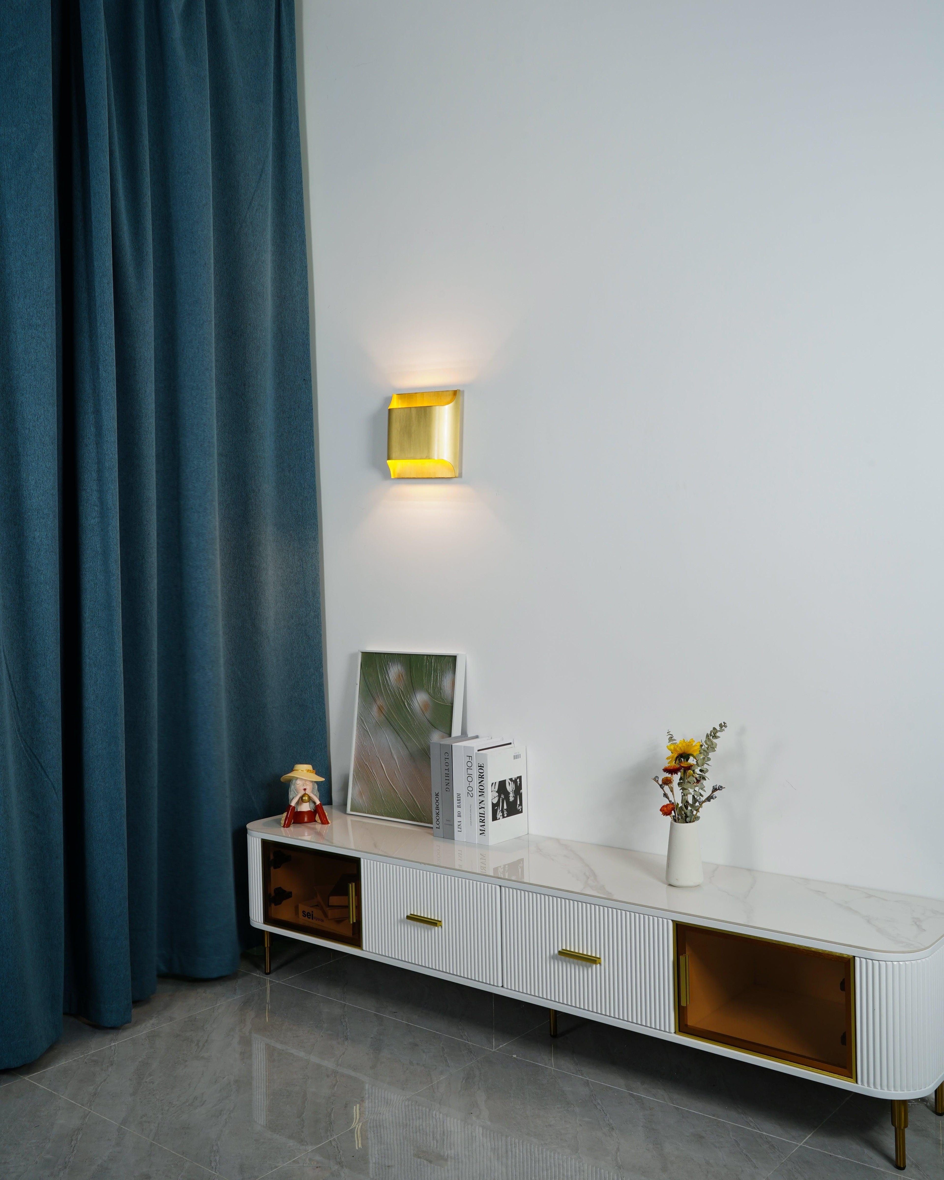 Leclerc Polished Brass Wall Light, Hardwired Wall Sconce, detail 30