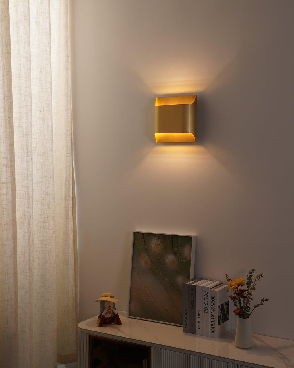 Leclerc Polished Brass Wall Light, Hardwired Wall Sconce, detail 32