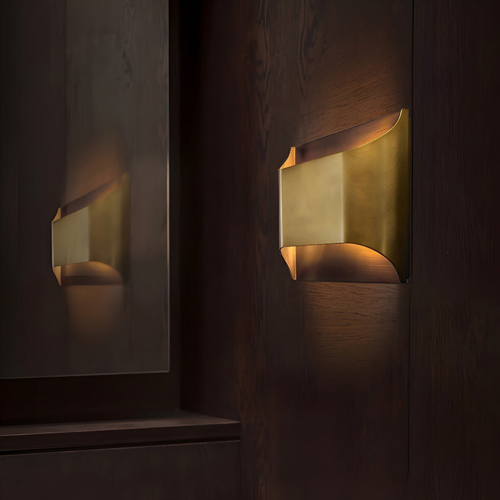Leclerc Polished Brass Wall Light, Hardwired Wall Sconce, detail 6