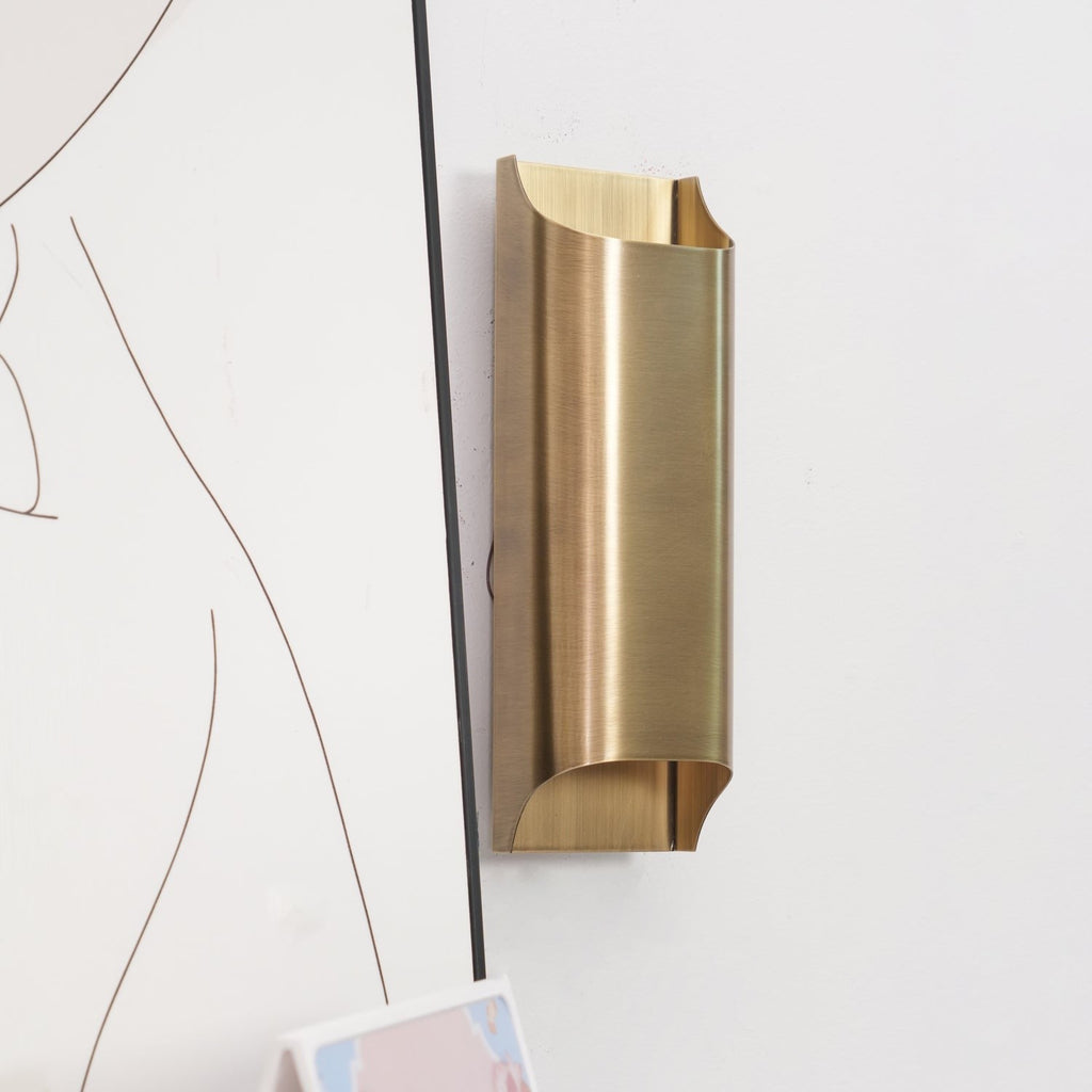 Leclerc Polished Brass Wall Light, Hardwired Wall Sconce, detail 72