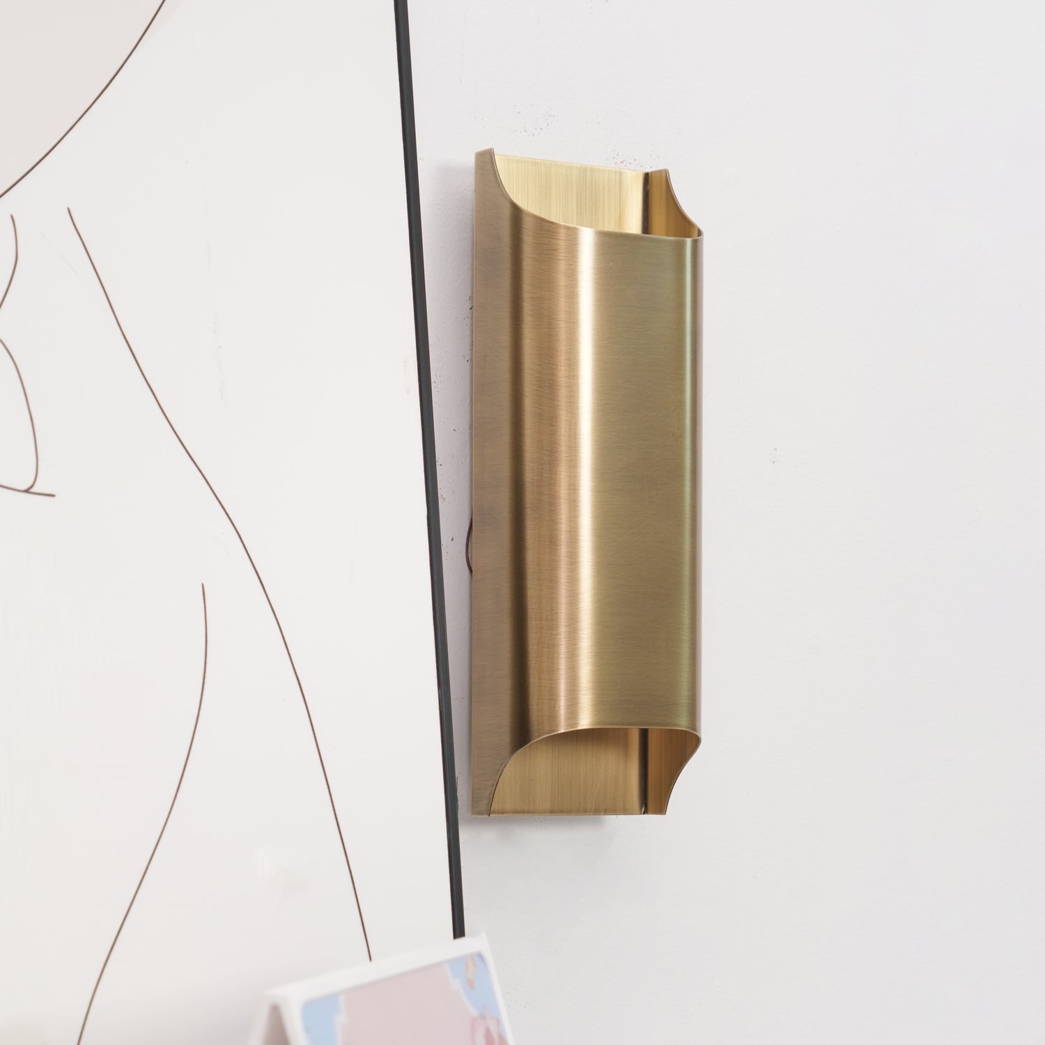 Leclerc Polished Brass Wall Light, Hardwired Wall Sconce, detail 72