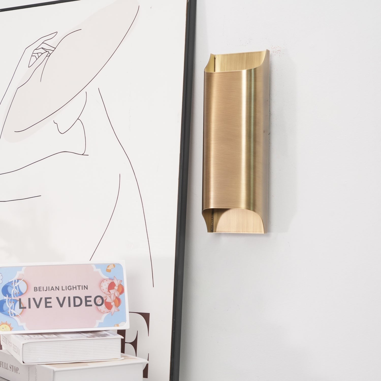 Leclerc Polished Brass Wall Light, Hardwired Wall Sconce, detail 73
