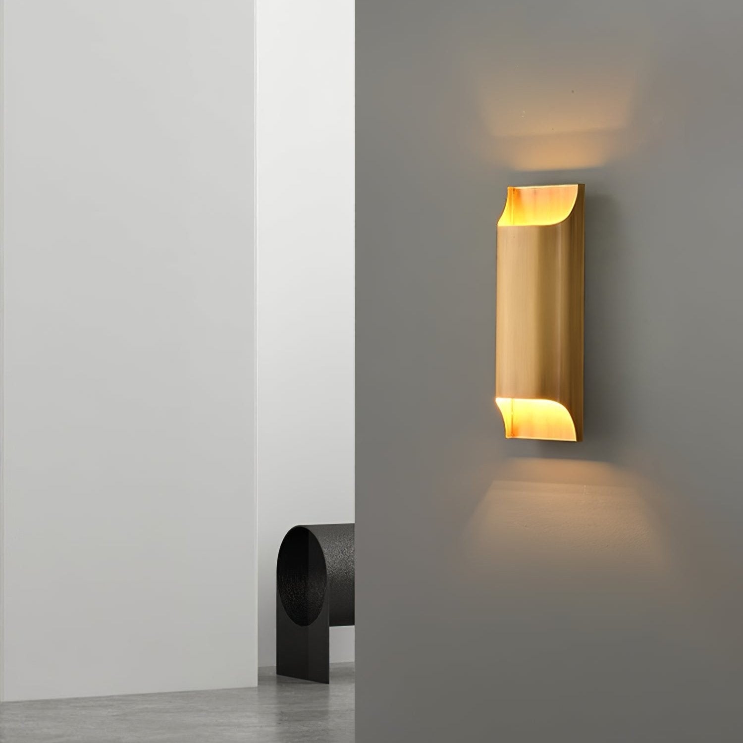 Leclerc Polished Brass Wall Light, Hardwired Wall Sconce, detail 9