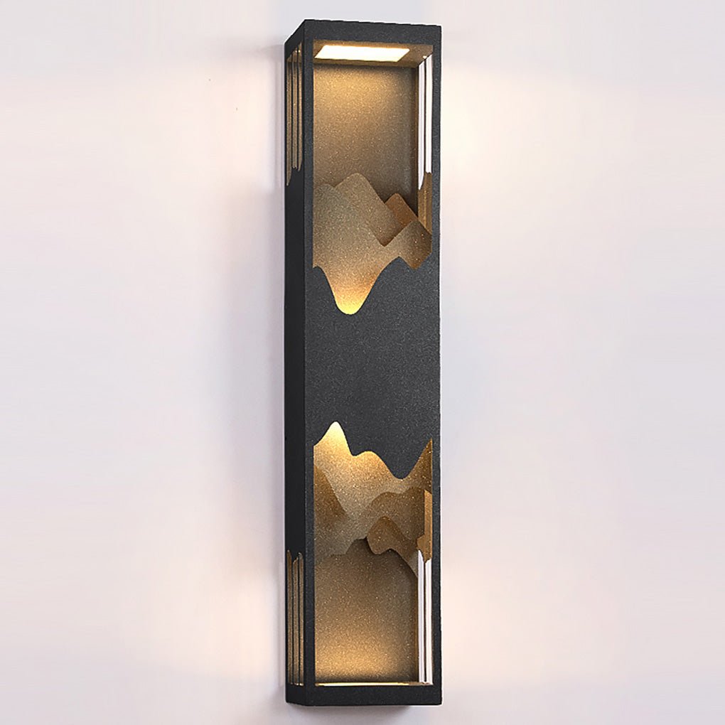 Mountain Scenery LED up Down Lighting Waterproof Solar Wall Light Porch Lights, Outdoor Wall Light, detail 13