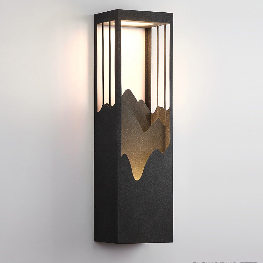 Mountain Scenery LED up Down Lighting Waterproof Solar Wall Light Porch Lights, Outdoor Wall Light, detail 12