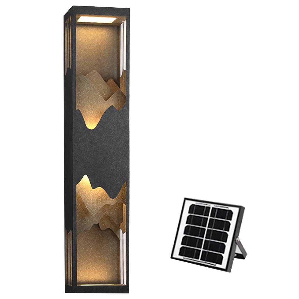 Mountain Scenery LED up Down Lighting Waterproof Solar Wall Light Porch Lights, Outdoor Wall Light, detail 14