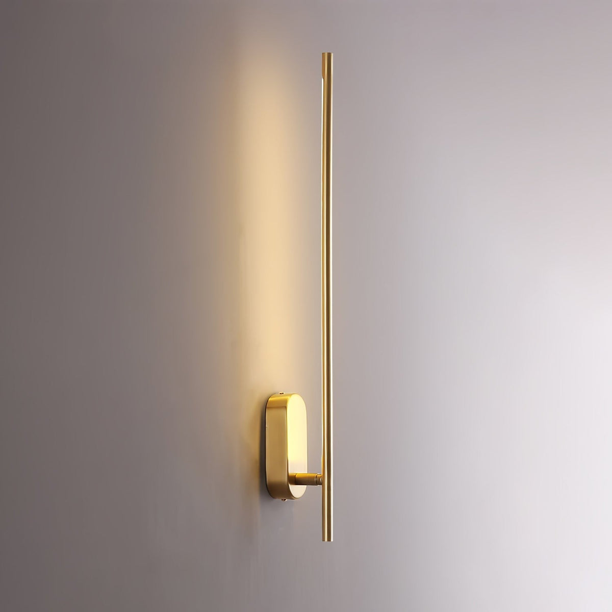 Linear Brass Wall Light, Bedroom Wall Sconce, detail 2