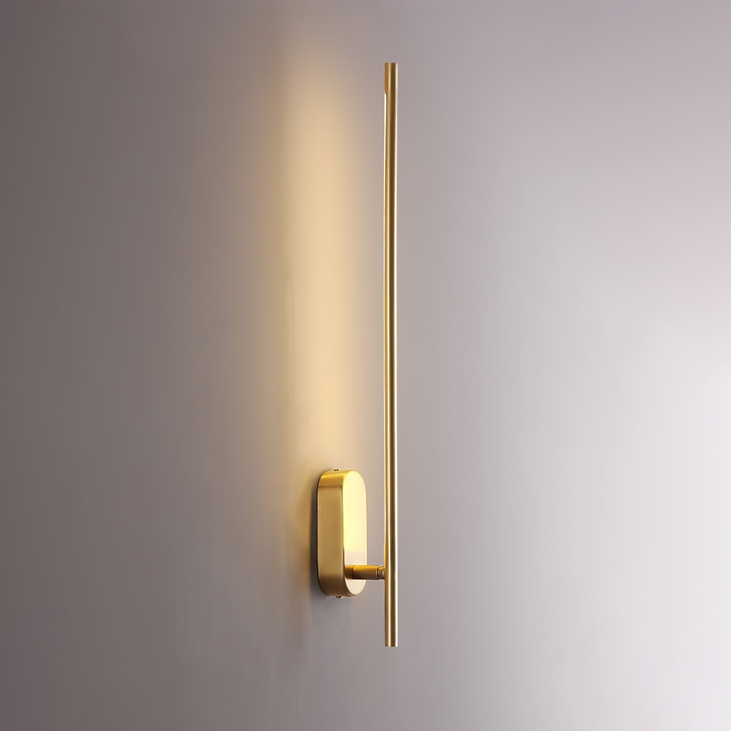 Linear Brass Wall Light, Bedroom Wall Sconce, detail 2