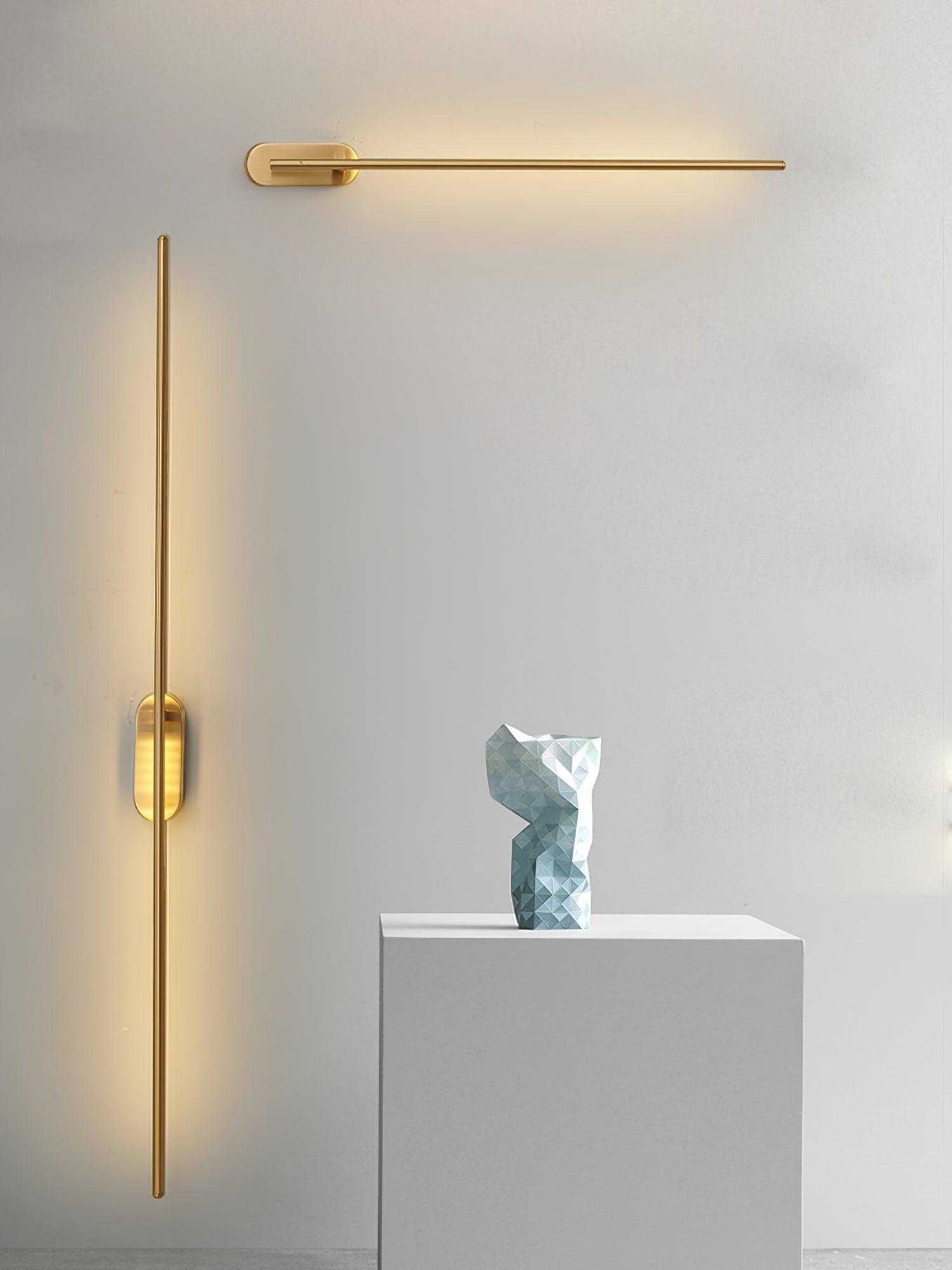 Linear Brass Wall Light, Bedroom Wall Sconce, detail 30