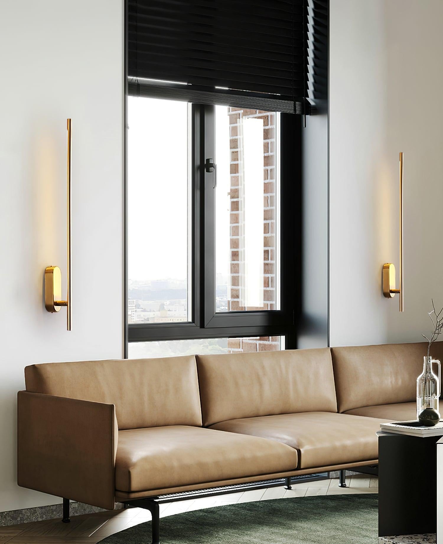 Linear Brass Wall Light, Bedroom Wall Sconce, detail 31