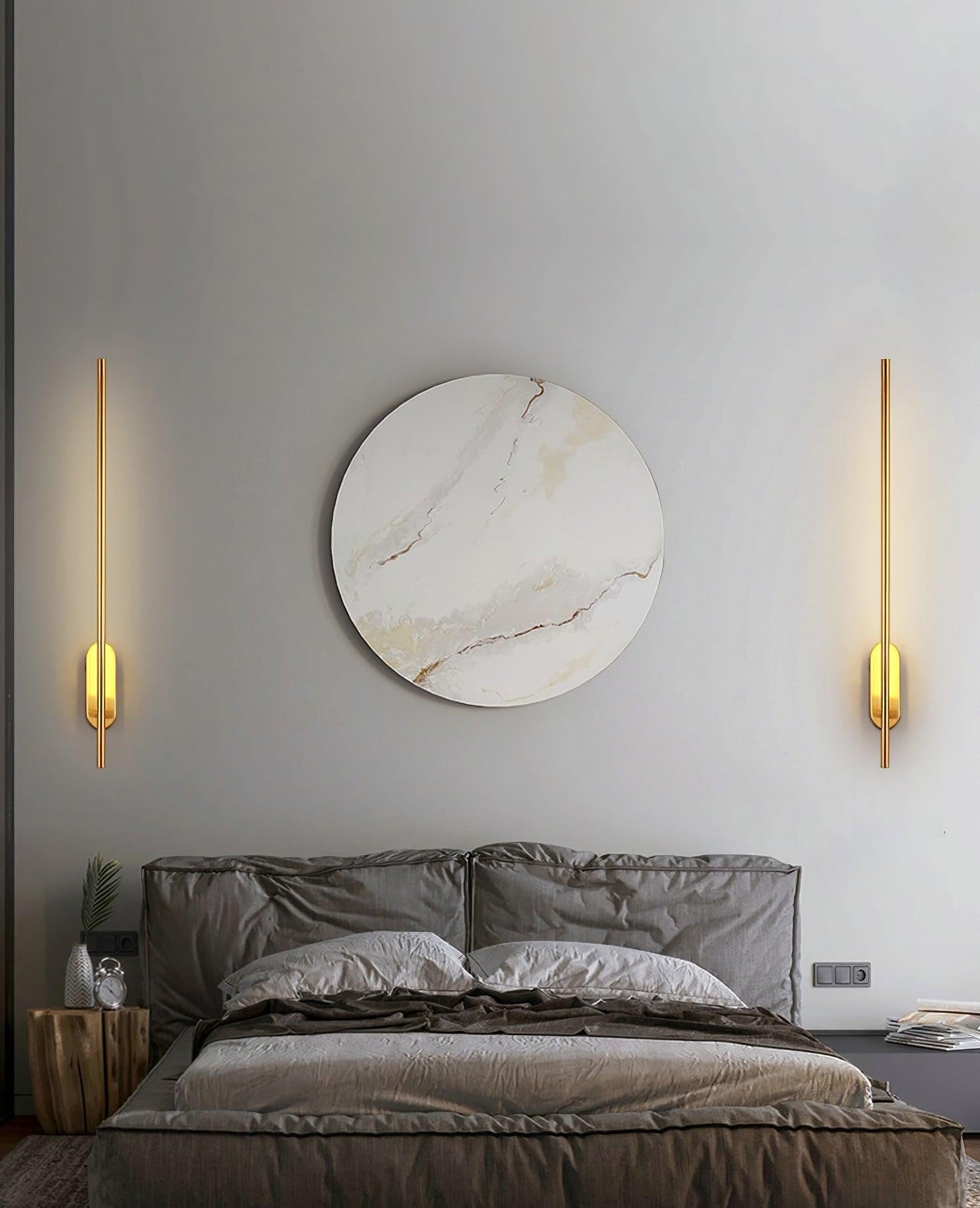 Linear Brass Wall Light, Bedroom Wall Sconce, detail 32